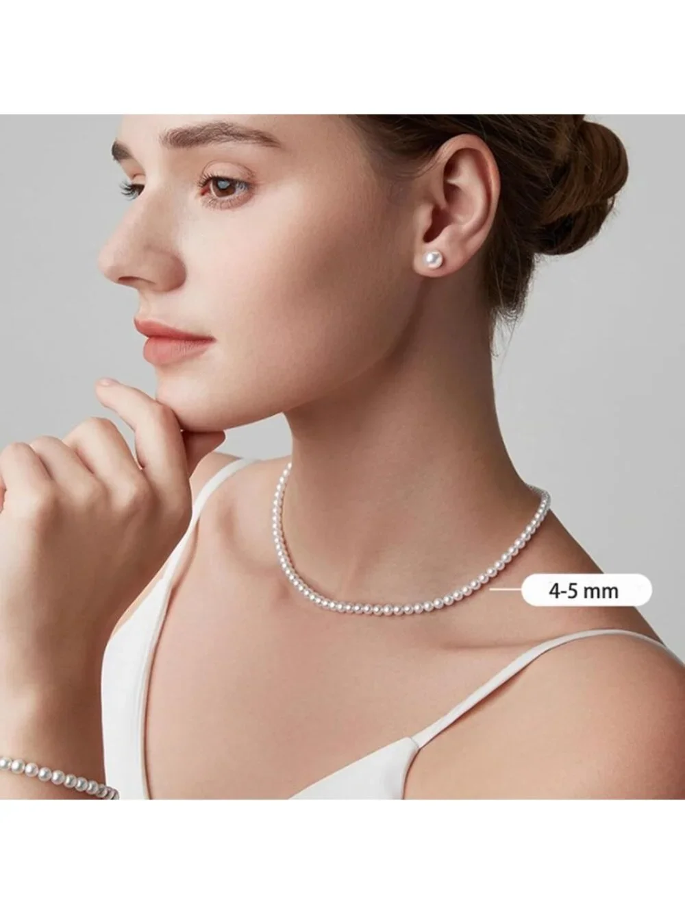 Elegant Freshwater Cultured Pearl Necklace for Women - 5MM to 10MM Real Pearl